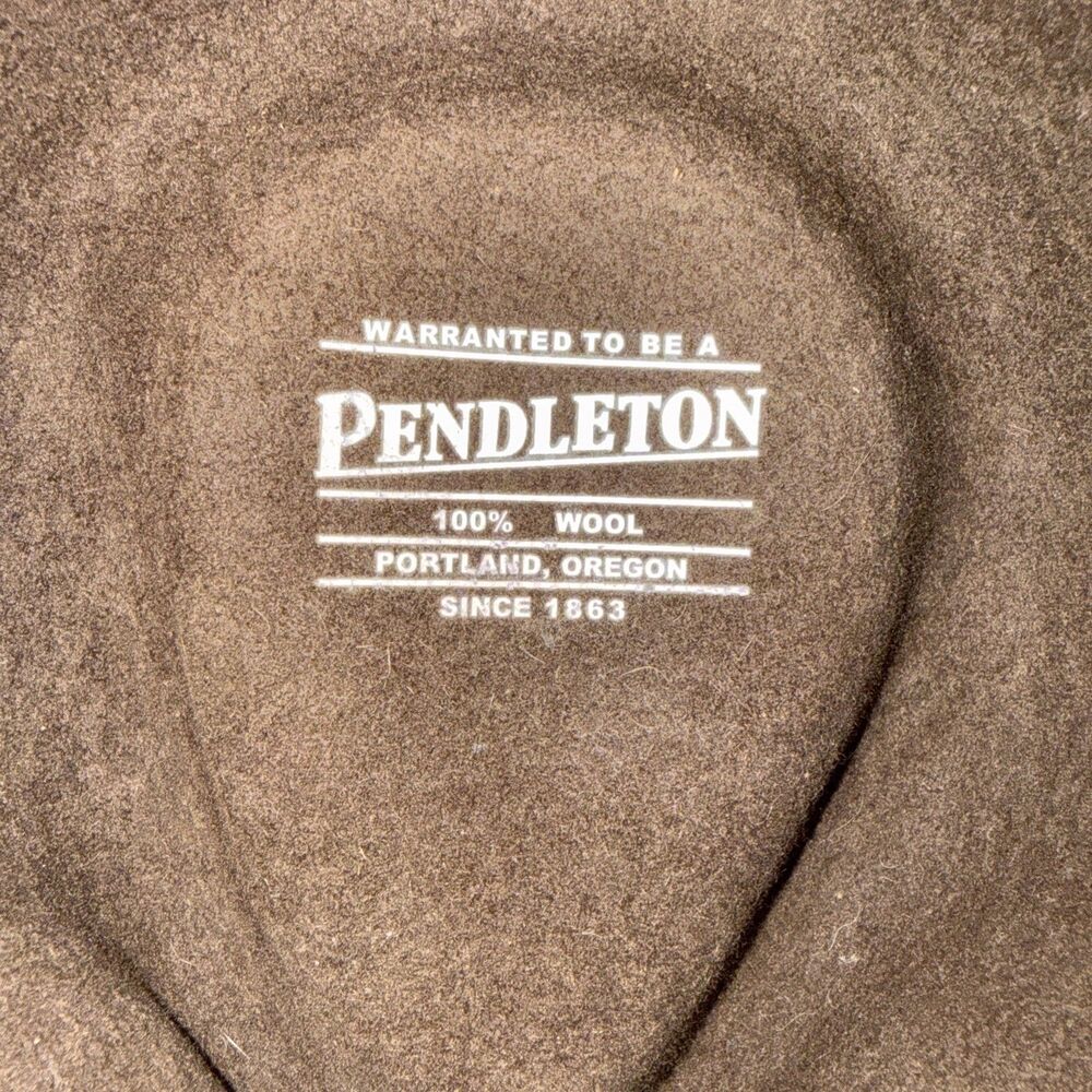 Pendleton AB196-71018 Men’s Wool Felt Outback Fedora Hat Brown Western Cowboy - Picture 6 of 12